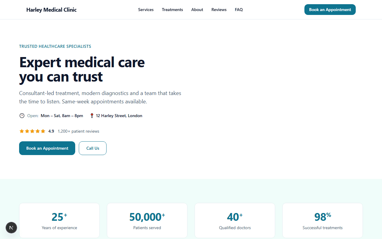 Medical Clinic template preview